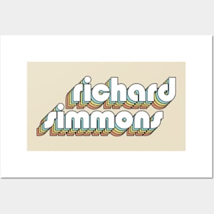 Richard Simmons - Retro Rainbow Typography Faded Style Posters and Art